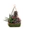 9" Artificial Succulent Arrangement In 4 Sided Copper Wire Frame